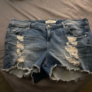 Torrid Destructed Shorts